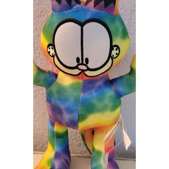 Garfield Paws Inc 2018 Multicolor Plush 9.5 in. Tie Dye Movie Toys NWOT - Picture 5 of 7
